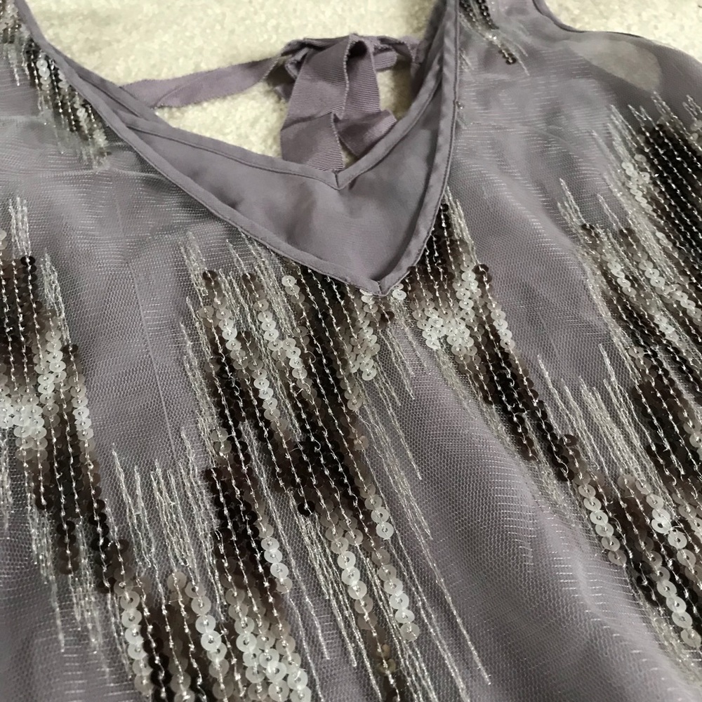 Sequined gray top - Picture 2 of 3
